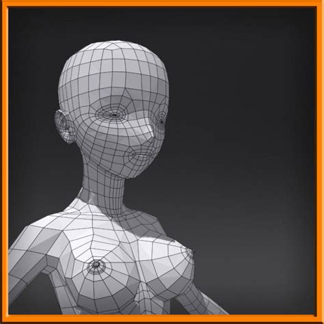 Female Low Poly 3d Model Game Ready Max Obj 3ds Fbx Stl Dae