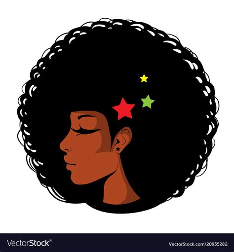Bright In Pop Art Afro Royalty Free Vector Image