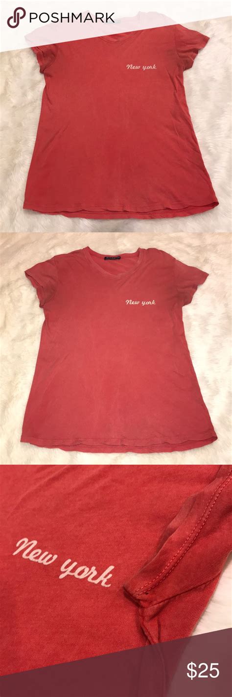 Brandy Melville Red Ny New York Graphic Tee Tees Graphic Tees Clothes Design