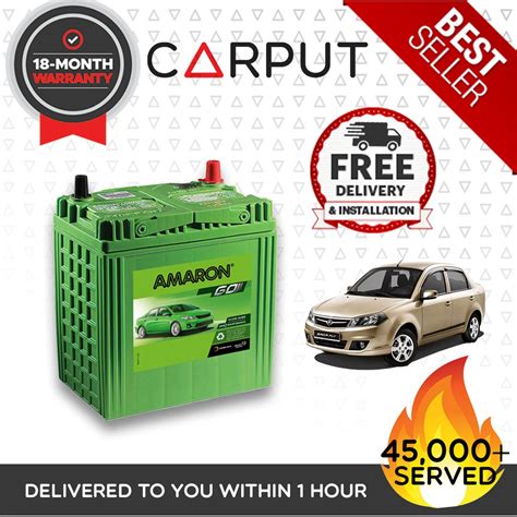 Sekiranya anda menghantar kereta untuk pembaikan atau penyelenggaraan, pastikan mekanik memeriksa voltan bateri sekali. NS60 Car Battery Amaron GO for PROTON Saga,Wira, Iriz ...