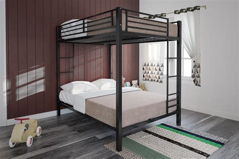 Traditional size bunk bed for kids. Dhp full-over-full metal bunk bed for kids, metal frame with ladder, multiple colors - Walmart ...