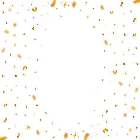 Golden Party Tinsel Frame For A Carnival Background Golden Confetti