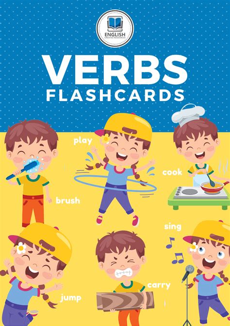 Free Printable Verb Flashcards With Pictures Printable Form