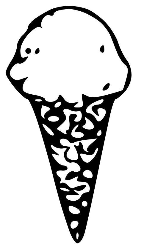 Empty Ice Cream Cone Clip Art Black And White Goimages County