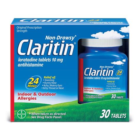 Claritin 24 Hour Indoor And Outdoor Non Drowsy Allergy Relief Tablets