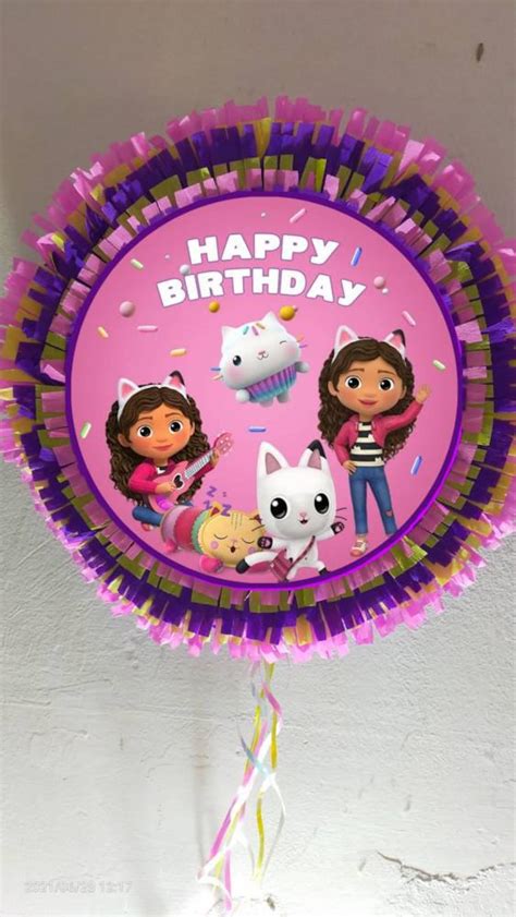 Pi Ata Gabby Dollhouse Girls Birthday Party Supplies Pull Etsy Espa A