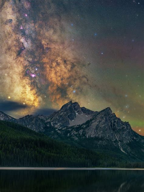 768x1024 Milky Way Over Winter Mountain Lake 768x1024 Resolution