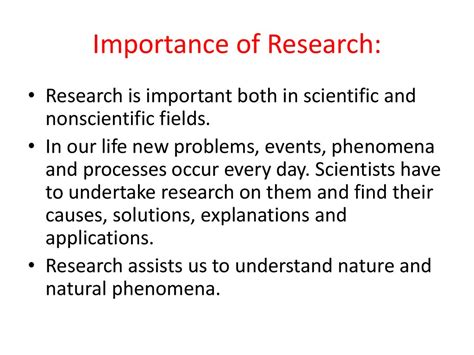 Report Research Importance