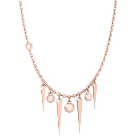 Rebecca Trilogy Pink Pearl Necklace Rebecca Designer Collections