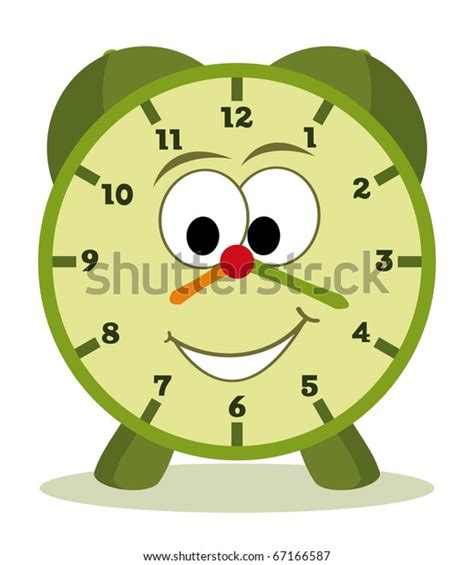Funny Cartoon Clock Kids Stock Vector Royalty Free 67166587