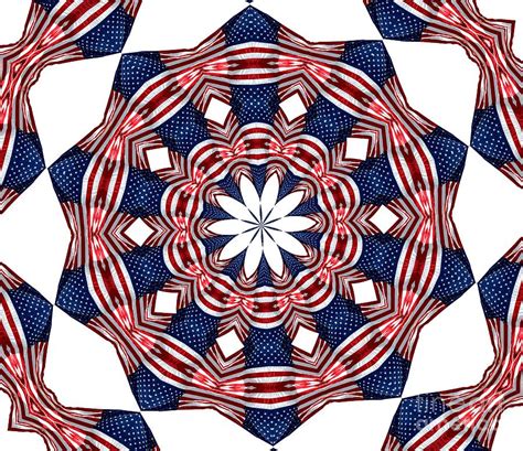 American Flag Kaleidoscope Abstract 3 Photograph By Rose Santuci