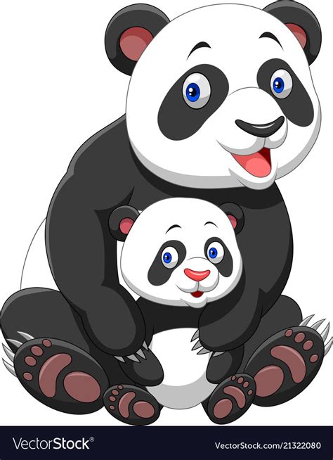 Mother And Baby Panda Royalty Free Vector Image