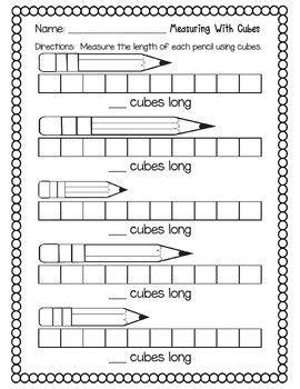 Measuring With Cubes Worksheet