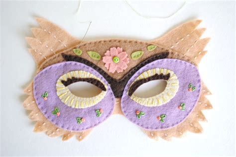 Felt Owl Mask Pattern Perfect For Halloween Or Dress Up Delilah Iris