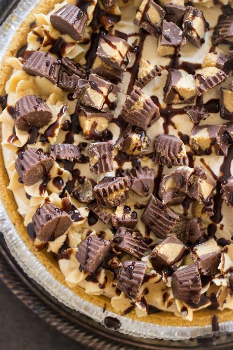 Reeses Cup No Bake Peanut Butter Pie Recipe The Gold Lining Girl