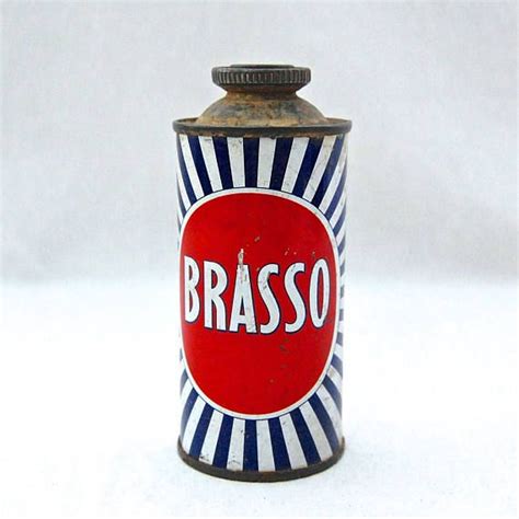 British Advertising Vintage Brasso Metal Polish Tin Oil Etsy Uk
