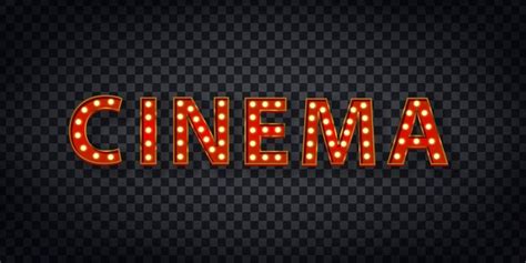 Premium Vector Realistic Marquee Sign Of Cinema Logo For Template