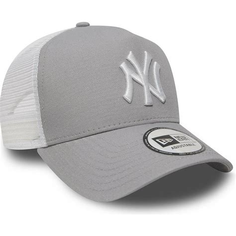 Yankees trucker hat new era. New Era Clean A Frame 2 New York Yankees MLB Grey Trucker ...