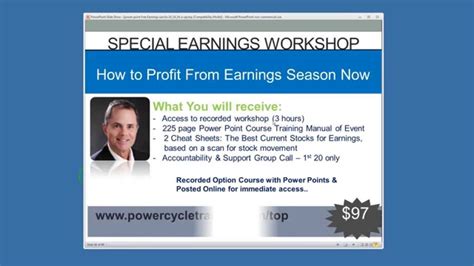 How To Profit From Earnings Season Larry Gaines From Power Cycle