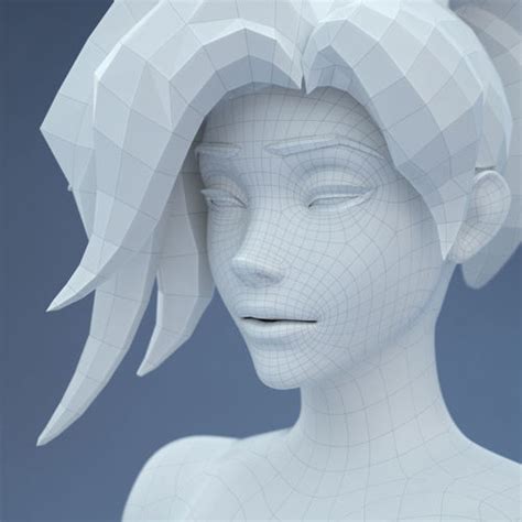 Low Poly Base Mesh Female Free 3d Model Cgtrader