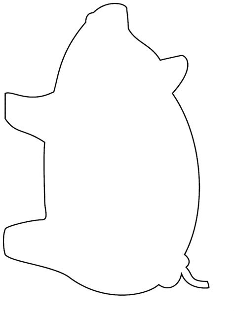 Printable Simple Shapes Pig Coloring Pages