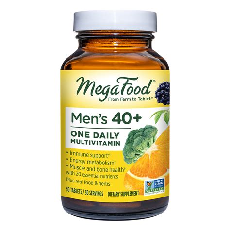 Men Over 40 One Daily Multivitamin For Men Over 40 Megafood