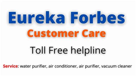 Eureka Forbes Customer Care Toll Free Number Email Address