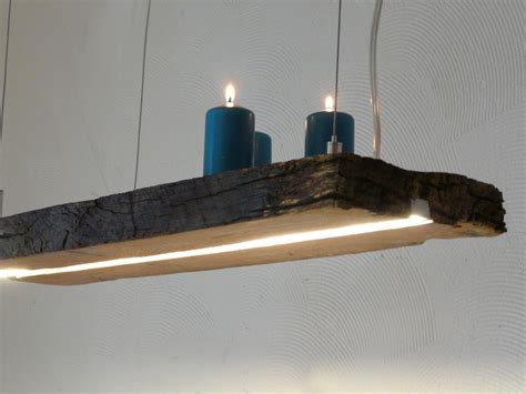 Endlich wieder ein neues projekt! LED Lampe Hängeleuchte Holz antik Balken Deckenlampe ...