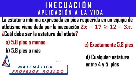 Aplicaciones De Las Ecuaciones E Inecuaciones En La Vida Cotidiana