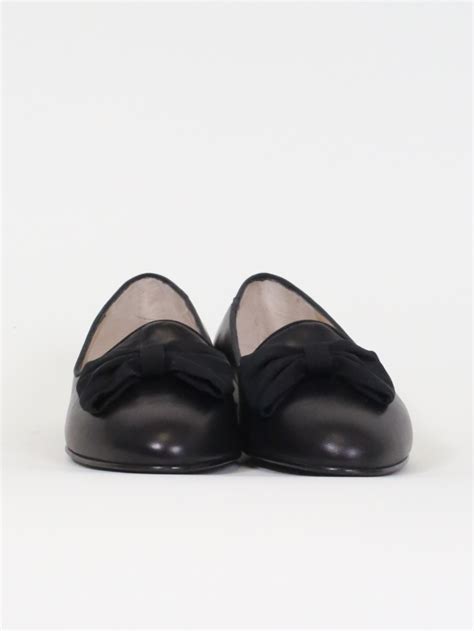 Black Leather Slippers