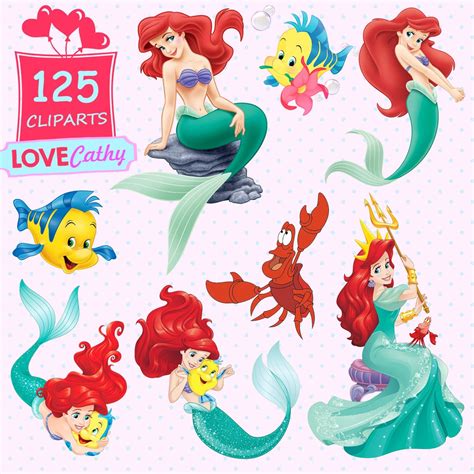 The Babe Mermaid Ariel Clipart Digital PNG Printable Etsy Australia