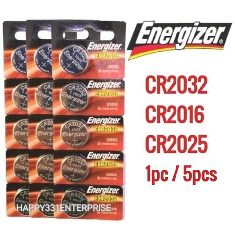 Energizer Cr2032 Cr2016 Cr2025 Lithium Battery Button Battery 3v 1pc