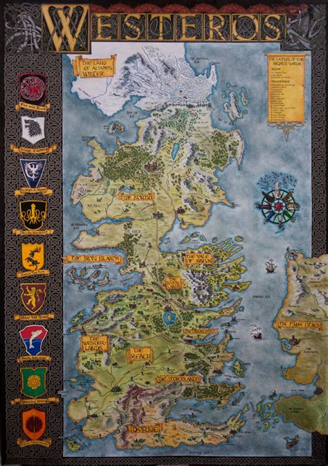 Hand Drawn Westeros Map Complete And Finished Map By Klaradox On
