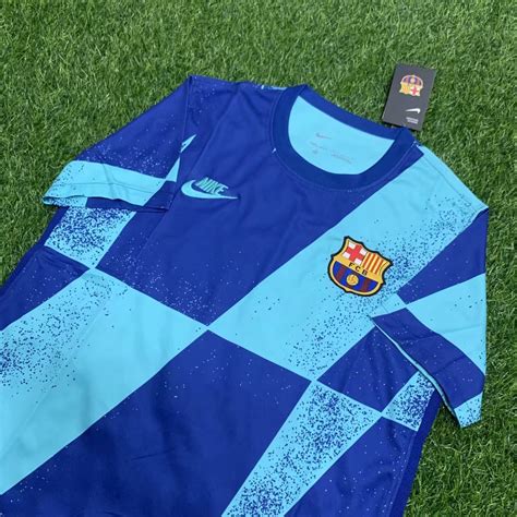 2122 Barcelona Blue Soccer Training Jersey Mens Cheap Training Jersey