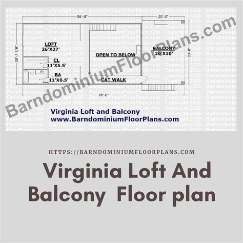 Virginia Loft And Balcony Floor Plan Barndominium Floor Plans Barn