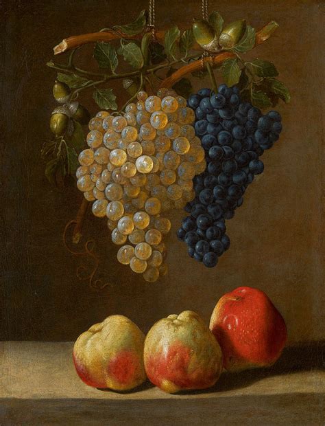 Attributed To Antonio De Pereda Still Life Of Apples Grapes And