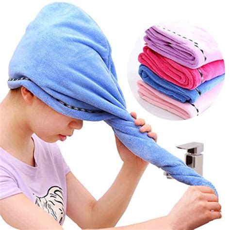 Microfiber Hair Drying Towels Fast Drying Hair Cap Long Hair Wrap