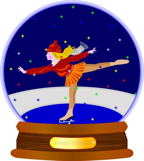 Clipart Animated Colored Snow Globe