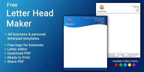 Free software download with download astro. Letterhead Maker Business letter pad template Logo for ...