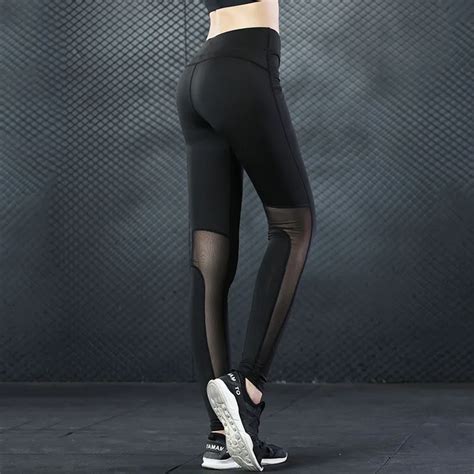 Athleisure Fitness Workout Leggings Women Sexy Mesh Seamless Patchwork Push Up Sporting Pants