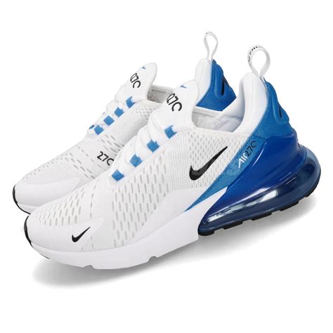 Nike Air Max 270 White Black Photo Blue Mens Running Shoes Sneakers
