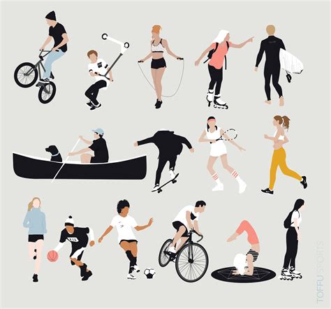 Flat Vector People Sports Illustration | Vector People for Architecture ...