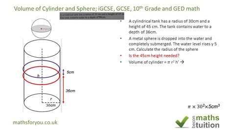 Volume Of Cylinder Volume Of Sphere Change Of Subject Igcse Gcse