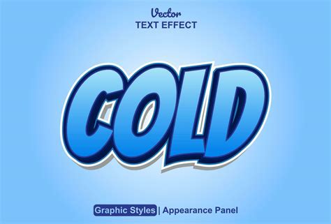 Cold Text Effect With Blue Graphic Style And Editable 26148562 Vector