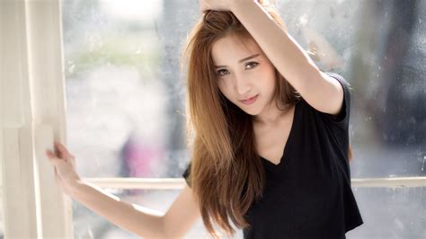 3840x2160 Resolution Asian Girl Cute In Black 4k Wallpaper Wallpapers Den