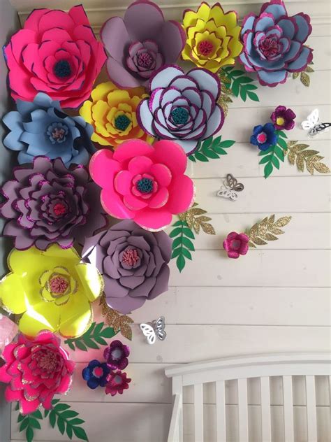 Maybe you would like to learn more about one of these? shapes, not same colors | Large paper flowers wall decor, Flower wall decor, Paper flower wall decor