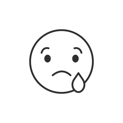 Emoji Facebook Sad Emoji Sad Face Icon