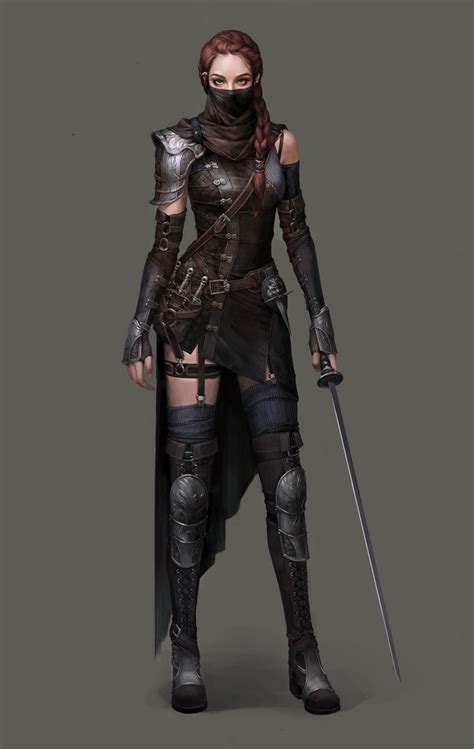 Artstation Assassin Siwoo Kim Femme Assassine Personnages