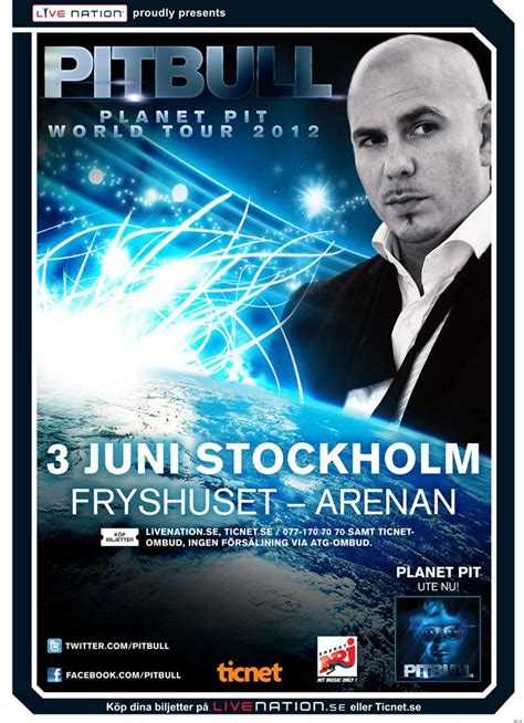 Pitbull June 3 Fryshuset Arenan Stockholm Konserter