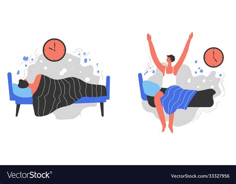 Good And Bad Habits Waking Up Early And Late Vector Image